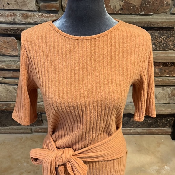 Mikarose Cora Ribbed Stretch Midi Dress - Picture 2 of 7